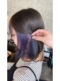 ブルーパープルのイヤリングカラー