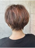 大人無造作ショートボブ
