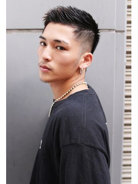 ロゼ 六甲道(ROSE) 【ROSE】フェードカット_アップバング_メンズショート