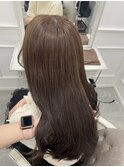 ブリーチなしダブルカラーで♪まろみハニーベージュ*新井