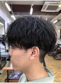 無造作パーマ刈り上げマッシュシャドウパーマ眉毛柏市柏駅