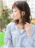 ★グレージュ小顔オン眉くびれヘア外ハネ抜け感ボブ20代30代★1
