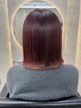 ルノン シェリー(LUNON cheliy) ホワイトグレージュミニウルフチェリーブラウンデジタルパーマ