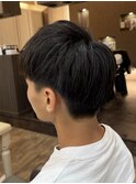 スパイキーショート/ブルーブラック/フェザーパーマ/杉田花乃