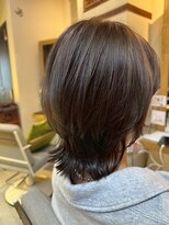 ヘアリゾート粋 ウナム 新宿東口店(enam) 透明感ブラウン/ミディアム/レイヤーカット