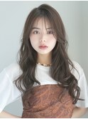 ロングレイヤー/前髪あり/巻き髪/顔まわりレイヤー/20代/30代