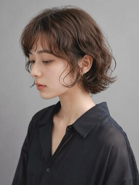 トリッカ 銀座(tricca) ボブパーマ/顔まわりレイヤー/シャギー/外はねボブ