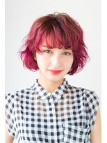 ホログラム ロッポンギ ヘアー(HOLOGRAM ROPPONGI HAIR) ☆シースルーREDふんわりショート☆