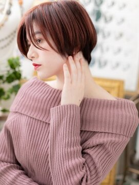 カバーヘア ブリス 上尾西口店(COVER HAIR bliss) 個性的外国人風カラー…小顔前下がりボブa上尾20代30代40代