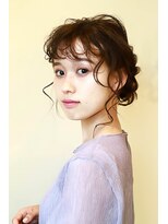 ペールベージュセクションカラーグラデーションカラー外ハネボブ