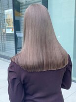ミルクティーベージュダブルカラーケアブリーチハイライト