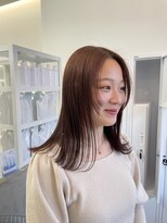 アム(amu)&nbsp;顔周りレイヤー/オレンジブラウン/ロングレイヤー