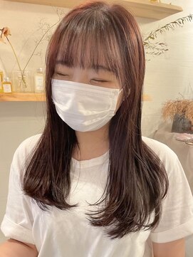 ビスクヘアデザイン(bisq hair design) ロング/セミロング/ブリーチなしダブルカラー/前髪カット