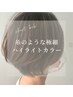 【炭酸バブル付き】【入れ放題】カット＋極細ハイライト＋オンカラー