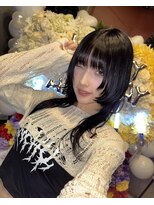 アリー(ally) クラゲウルフカットアイドルウルフロングウルフ黒髪ロング姫