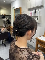アンクル(ancre)&nbsp;ヘアセット×アップスタイル×ボブ×ミディアム【広島】【横川】