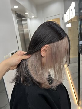 ラピス 渋谷本店(Lapis) インナーカラー/髪質改善/ホワイトミルクティー/レイヤーカット