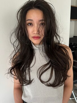 ハーパーズ 渋谷(harpers) アッシュブラックハイレイヤーロング