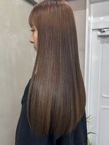 ファビ 渋谷(Fab)&nbsp;くびれヘア/暗めカラー/アプリコットオレンジ/縮毛矯正