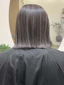 ハイライト/グレージュ/ボブ