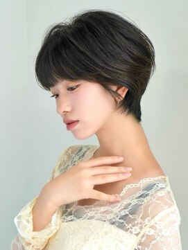 前下がりショート・ボブ/絶壁解消/前髪あり/40代/30代/外ハネ