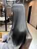 美髪縮毛矯正+髪質改善トリートメント+カット ￥25000～
