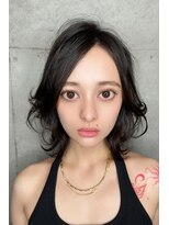 リークフー(Ree cu fuu) 秋色ダークグレージュ外ハネボブレイヤーボブブリーチなし