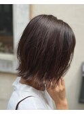 vegan認証HUEカラー・落ち着いたブラウン・ボブスタイル☆30代