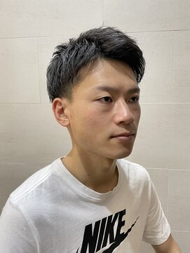 グレイスフル バーバープラチナム 六本木店(Graceful Barber platinum) ツーブロック/刈り上げ/黒髪/ショート/束感/アップバング/爽やか