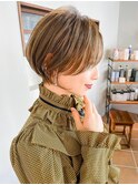 20代30代40代50代/丸みショート/クビレ/前髪あり/表参道