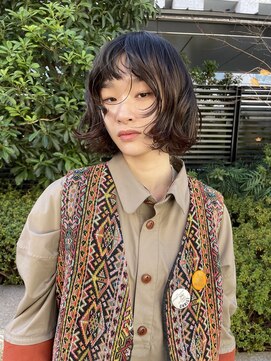 ノラジャーニー(NORA Journey) 顔まわりレイヤーボブ無造作パーマ