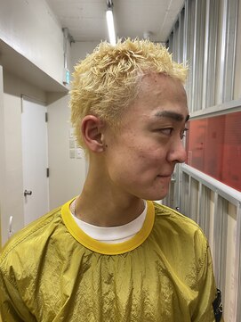 メリケンバーバーショップ トーキョー(MERICAN BARBERSHOP TYO) ハイライト/マッシュパーマ/ウルフ/アッシュブラック478