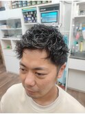 2ブロックショート・さっぱりスパイラルパーマ