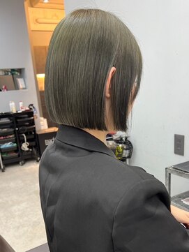 オズ 安積店(OZ) 黒髪ボブルフネビージュ小顔ワンレン