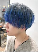メンズエンドカラーブルーシルバーグレージュ