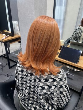 ザセカンドバイジャスミン(THE 2ND by JASMINE) オレンジベージュ似合わせカット外はねボブ