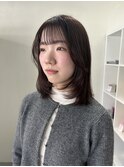 顔周りレイヤー/ミディアムヘア