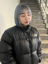 レコ 渋谷(LECO)&nbsp;ハイトーンボブケアブリーチライトブルーペールブルー