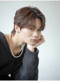 ニュアンスパーマダウンパーマ黒髪韓国マッシュフェザーパーマ