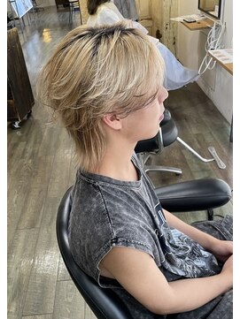 ココロヘアー ウィル 半田山店(Cocolo hair Will) ブロンド×ウルフ