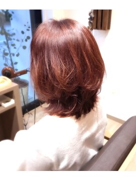 ルカヘアー(Luca hair) ミディアムレイヤー・クリアヴェールカラー