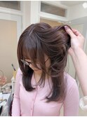 カシスラベンダーカシスブラウンブリーチ無しダブルカラー