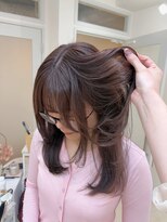 コハク(kohak)&nbsp;カシスラベンダーカシスブラウンブリーチ無しダブルカラー