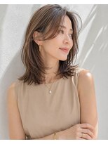 アッシュ 学芸大学店(Ash)&nbsp;ミディアムレイヤー/大人女性/アッシュベージュ/脱白髪染め