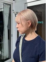 アフターニュース 新潟(afternews)&nbsp;ボブ/ミルクティーベージュカラー/ブリーチ/ダブルカラー/駅南