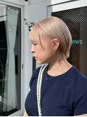 ボブ/ミルクティーベージュカラー/ブリーチ/ダブルカラー/駅南