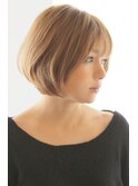 30代40代に人気ひし形ボブ　ワンカールパーマ
