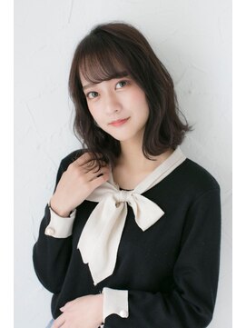 プライズ 池袋店(prize) ココアブラウンゆるふわミディ波ウェーブ7023