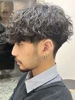 波巻きスパイラルパーマツイストスパイラルツーブロック