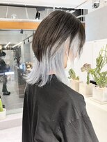 ファイブバイジエクト 堀江(FIVE by The Ect)&nbsp;インナーホワイトシルバーカラー　メンズウルフ　ホワイトカラー